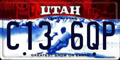 UT license plate C136QP
