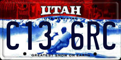 UT license plate C136RC