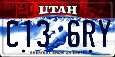 UT license plate C136RY