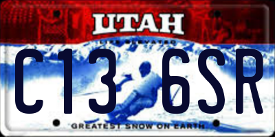 UT license plate C136SR