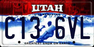 UT license plate C136VL