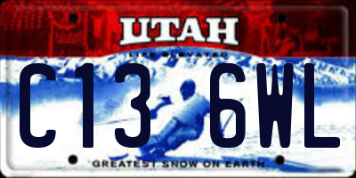UT license plate C136WL
