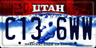 UT license plate C136WW