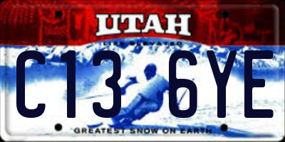 UT license plate C136YE