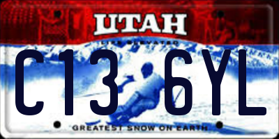 UT license plate C136YL