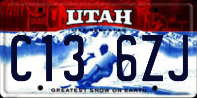 UT license plate C136ZJ