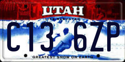 UT license plate C136ZP