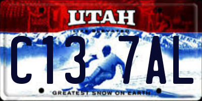UT license plate C137AL
