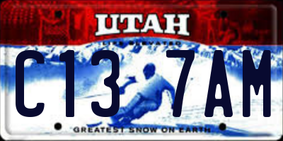 UT license plate C137AM