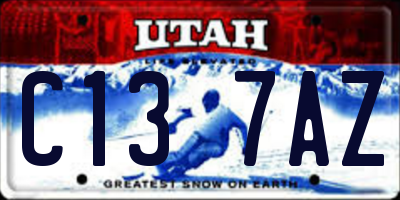 UT license plate C137AZ