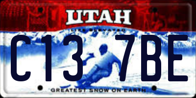 UT license plate C137BE