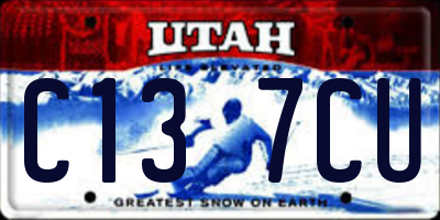 UT license plate C137CU