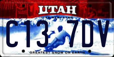 UT license plate C137DV