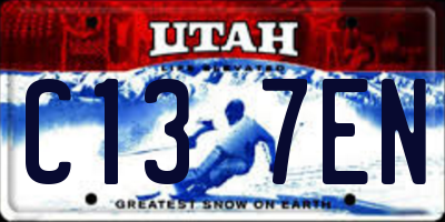 UT license plate C137EN