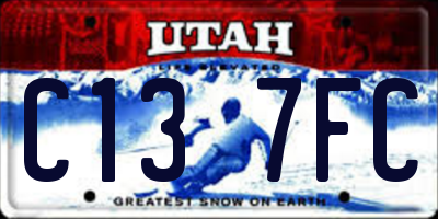 UT license plate C137FC