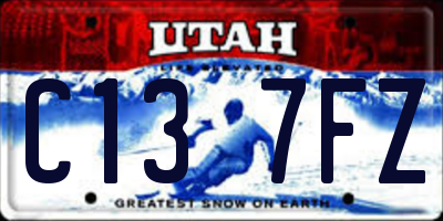 UT license plate C137FZ