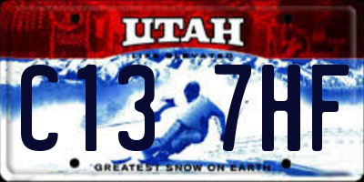 UT license plate C137HF
