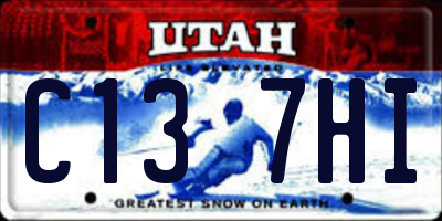 UT license plate C137HI