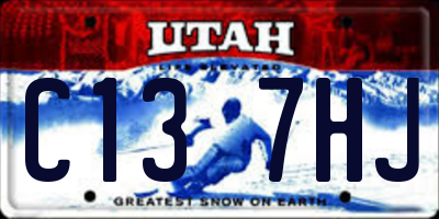 UT license plate C137HJ