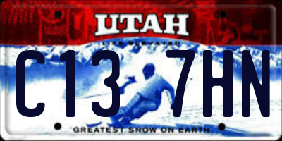 UT license plate C137HN
