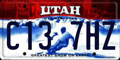 UT license plate C137HZ