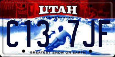 UT license plate C137JF