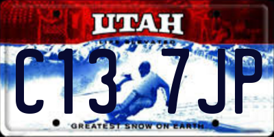 UT license plate C137JP