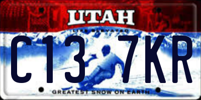 UT license plate C137KR