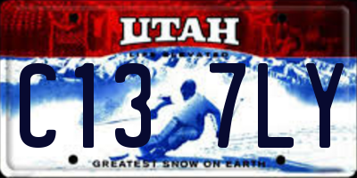 UT license plate C137LY