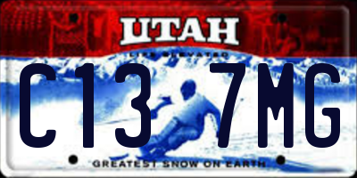 UT license plate C137MG