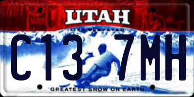 UT license plate C137MH