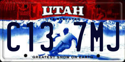 UT license plate C137MJ