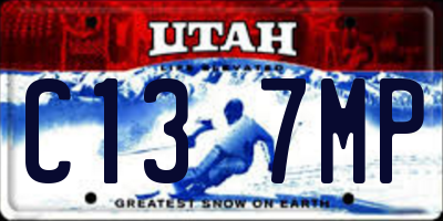 UT license plate C137MP