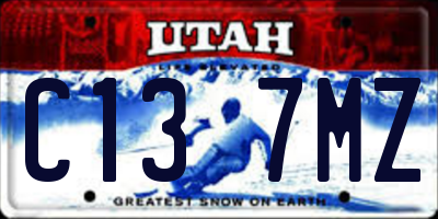 UT license plate C137MZ