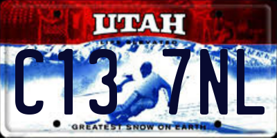UT license plate C137NL