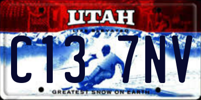 UT license plate C137NV