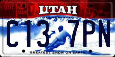 UT license plate C137PN