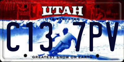 UT license plate C137PV