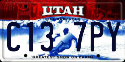 UT license plate C137PY