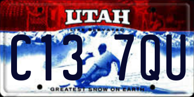 UT license plate C137QU