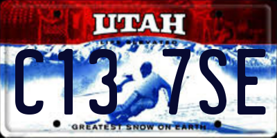 UT license plate C137SE