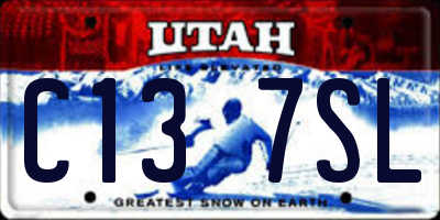 UT license plate C137SL