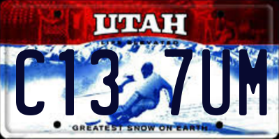 UT license plate C137UM