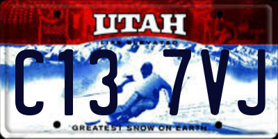 UT license plate C137VJ