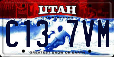 UT license plate C137VM