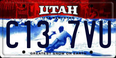 UT license plate C137VU