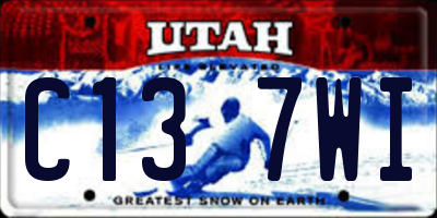 UT license plate C137WI