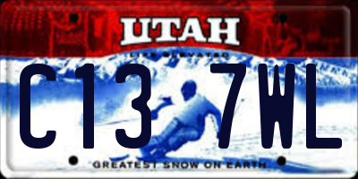 UT license plate C137WL