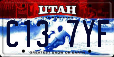 UT license plate C137YF