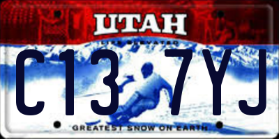 UT license plate C137YJ